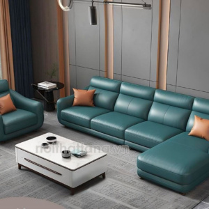 Ghế Sofa Da Hàn Quốc Góc L Hiện Đại + Ghế Đơn N115-D