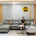 Ghế Sofa Vải Giả Da Góc Chữ L Nhập Khẩu AT-8905B