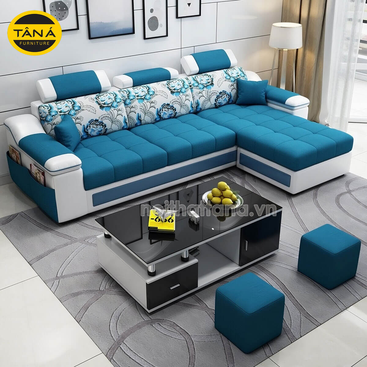 Kích thước ghế sofa vải cho phòng khách nhỏ gọn