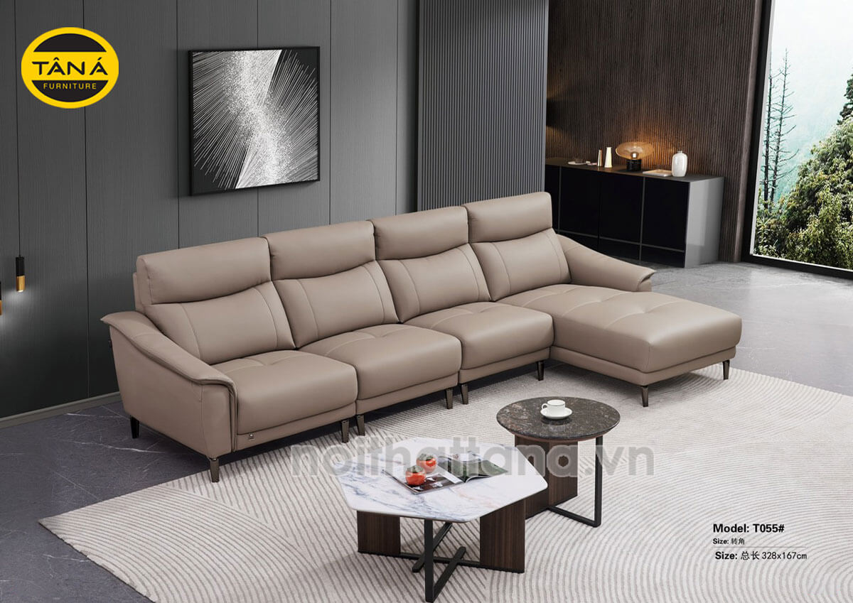 Ghế Sofa Da Cao Cấp Góc L Hiện Đại Nhập Khẩu TA-T055