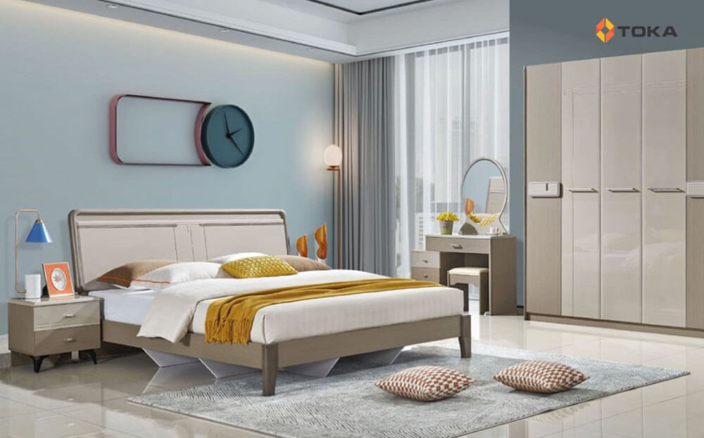 Mua giường ngủ gỗ giá rẻ tại thái nguyên Siêu thị nội thất TOKA