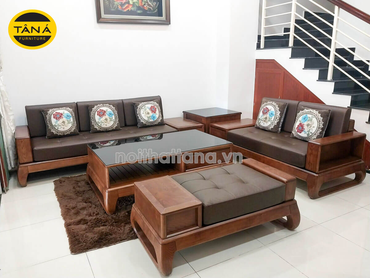 Mua bộ ghế sofa gỗ sồi nga giá rẻ đẹp hiện đại