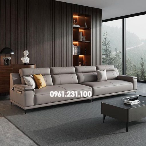 Sofa Văng Da 4 Chỗ Ngồi Dài 3m Cho Phòng Khách Chung Cư TB81