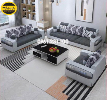 Sofa Băng Vải 1+2+3 Ghế TB84 Cho Phòng Khách Văn Phòng Hiện Đại
