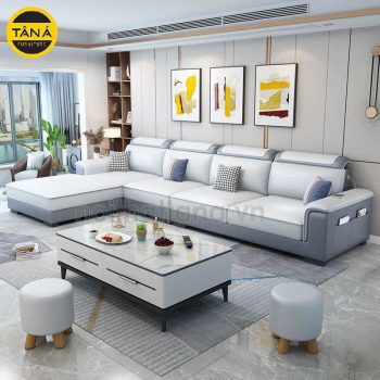 Sofa Da Hàn Quốc N135 Góc Chữ L Đẹp Hiện Đại