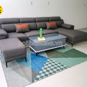 Sofa Da Hàn Quốc Góc Chữ L Đẹp Sang Trọng N133