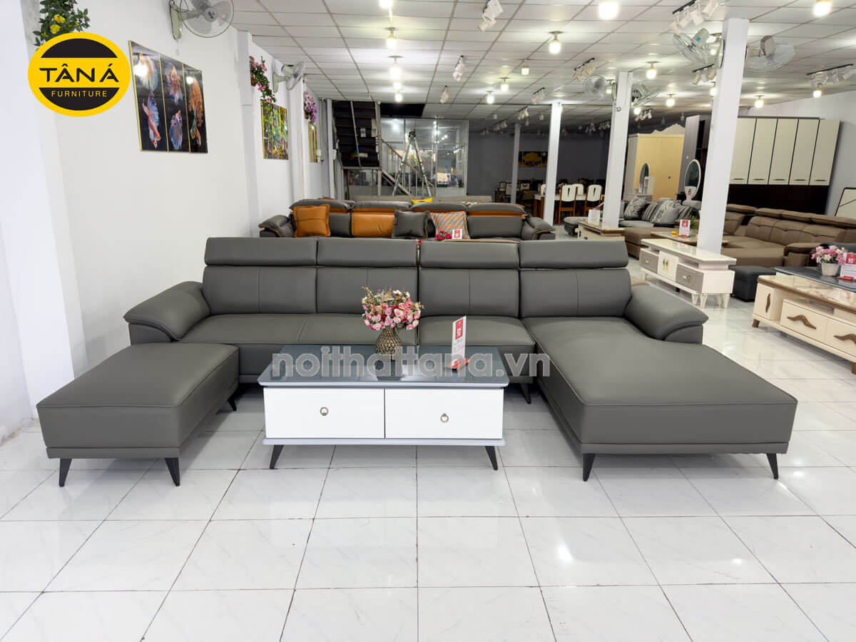 Ghế Sofa Da Chân Sắt Cao Cấp Phong Cách Ý N126