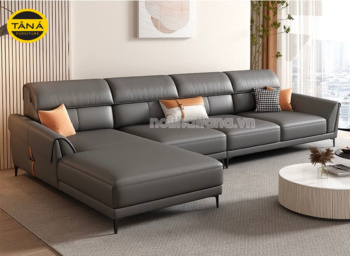 Sofa Da Hàn Quốc N146 Góc Chữ L Cho Phòng Khách Hiện Đại