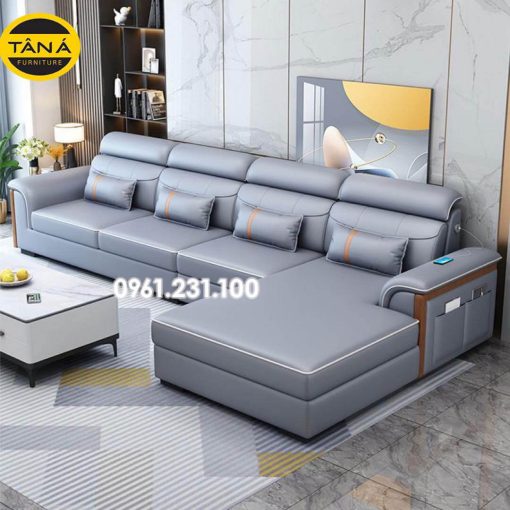 Sofa Da Hàn Quốc Góc L Đẹp Cho Phòng Khách Chung Cư N132