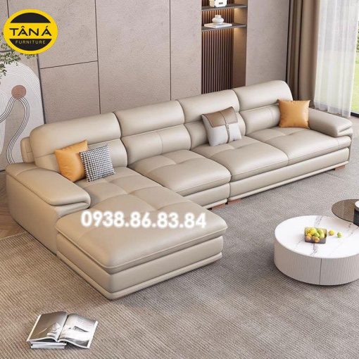 Sofa Da Hàn Quốc Góc Chữ L Đẹp Hiện Đại N140