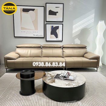 Sofa Băng Da 2m4 TB85 Phong Cách Châu Âu Hiện Đại