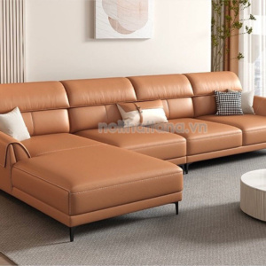 Sofa Da Hàn Quốc N146 Góc Chữ L Cho Phòng Khách Hiện Đại