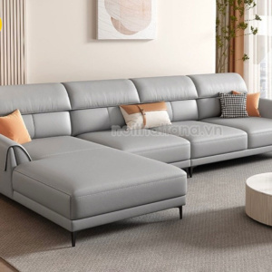 Sofa Da Hàn Quốc N146 Góc Chữ L Cho Phòng Khách Hiện Đại