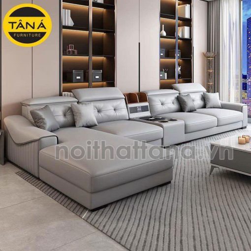 Sofa Da Hàn Quốc Góc L Kiểu Mới Sang Trọng N134