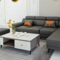 Sofa Da Hàn Quốc Góc Chữ L Đẹp Sang Trọng N133