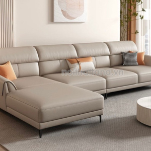 Sofa Da Hàn Quốc N146 Góc Chữ L Cho Phòng Khách Hiện Đại
