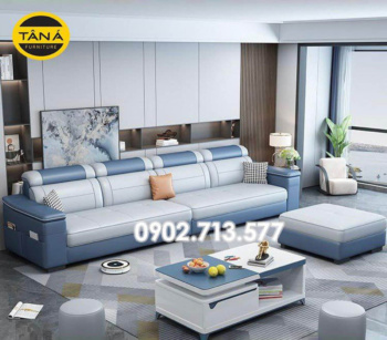 Sofa Băng Da 4 Chỗ Ngồi Cho Chung Cư Hiện Đại NB03