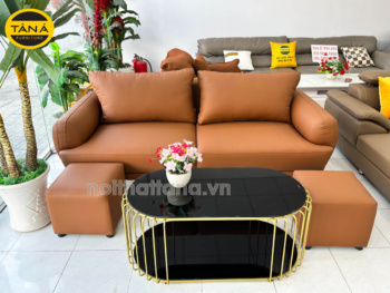 Sofa Băng Da TB90 Nhỏ Gọn Cho Phòng Khách