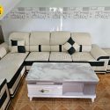 Sofa Da Hàn Quốc N153-D Góc L Cho Phòng Khách Đẹp Hiện Đại