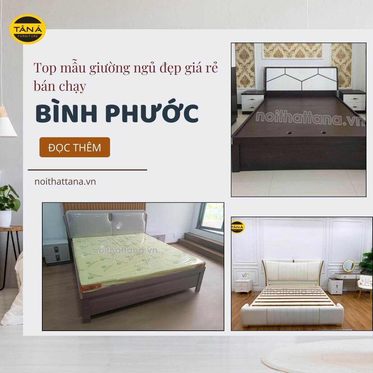 Top mẫu giường ngủ đẹp giá rẻ ở Bình Phước
