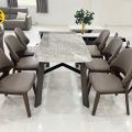 Bộ Bàn Ăn 1,4m BA-T-98 Mặt Đá Tự Nhiên + 6 Ghế Gỗ Hương Thái Nhập Khẩu Đài Loan