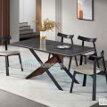 Bộ Bàn Ăn 1m6 BA-T-073 Mặt Đá Men Chống Trầy Xước + 6 Ghế Gỗ Hương Thái Nhập Khẩu Đài Loan