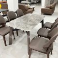 Bộ Bàn Ăn 1,4m BA-T-98 Mặt Đá Tự Nhiên + 6 Ghế Gỗ Hương Thái Nhập Khẩu Đài Loan