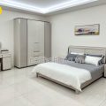 Combo Giường Tủ Gỗ TA-3107A Màu Xám Hiện Đại Nhập Khẩu