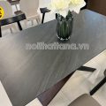 Bộ Bàn Ăn 1m6 BA-T-073 Mặt Đá Men Chống Trầy Xước + 6 Ghế Gỗ Hương Thái Nhập Khẩu Đài Loan