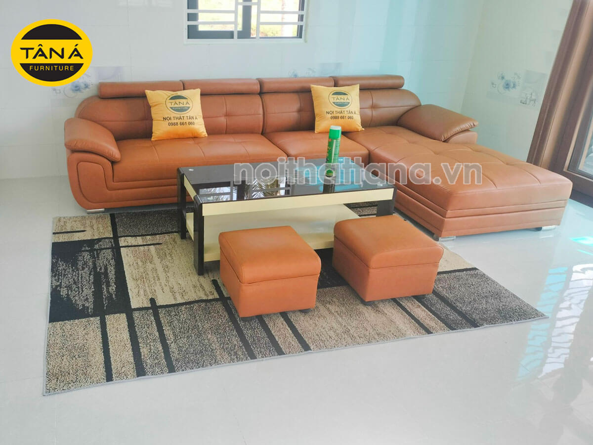 mẫu ghế Sofa gỗ chữ L cho phòng khách