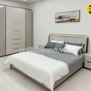 Combo Giường Tủ Gỗ TA-3107A Màu Xám Hiện Đại Nhập Khẩu