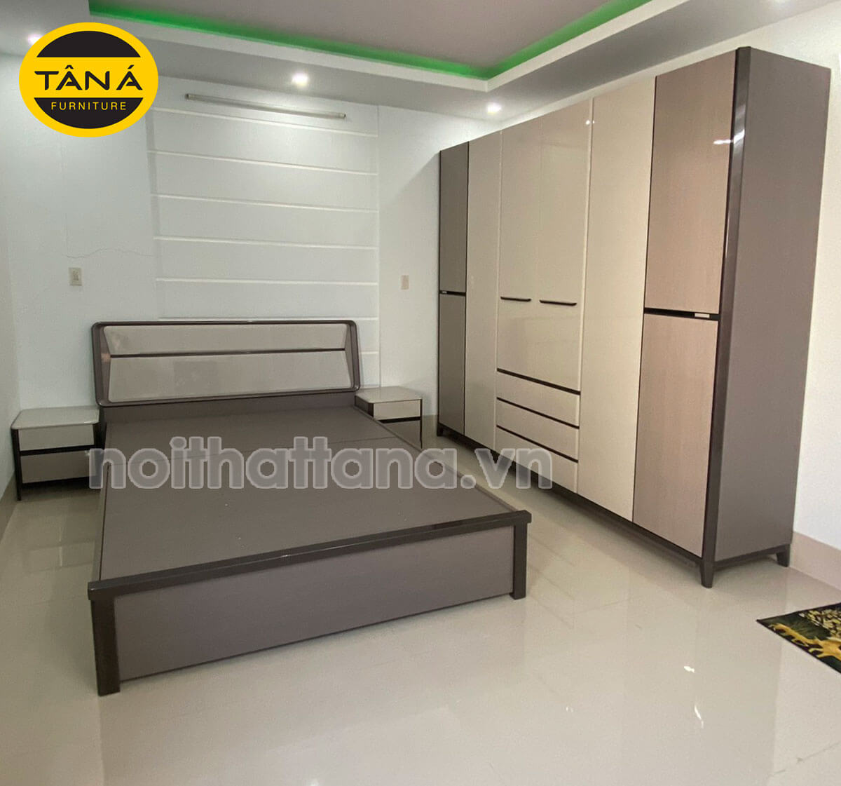 mua combo giường ngủ tủ gỗ mdf đẹp hiện đại tại bình dương