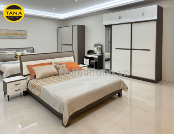 Combo Giường Tủ Cửa Lùa TA-912B Có Kệ Tủ Xoay Kiểu Hiện Đại Nhập Khẩu