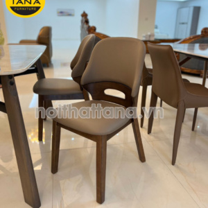 Bộ Bàn Ăn 1,4m BA-T-98 Mặt Đá Tự Nhiên + 6 Ghế Gỗ Hương Thái Nhập Khẩu Đài Loan