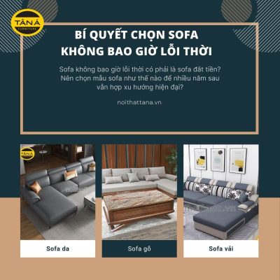 mẫu ghế sofa không bao giờ lỗi thời mốt