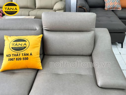 Sofa Da Chân Sắt Tay Lượn N157 Đẹp Mê Ly