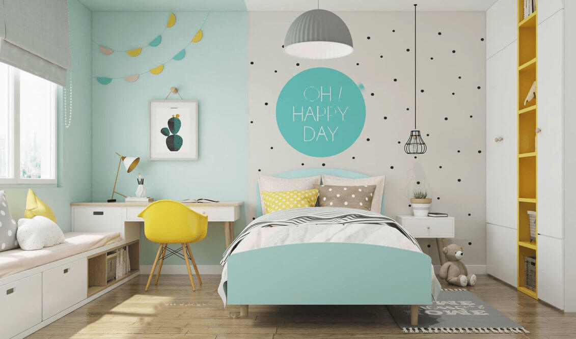 Chọn màu sơn phòng ngủ cho bé gái hợp lý nhất
