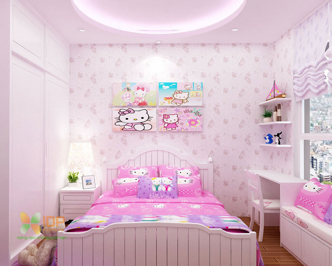 Các mẹo trang trí phòng ngủ bằng màu sơn cho bé gái