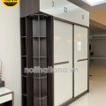 Tủ quần áo cửa Lùa 2 cánh TA-912B Có Kệ Tủ Xoay Kiểu Hiện Đại Nhập Khẩu