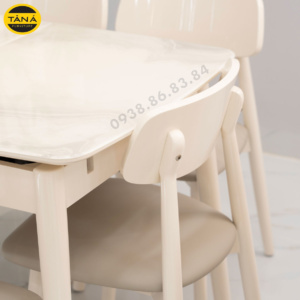 Bộ Bàn Ăn Gấp Gọn Mặt Kính Cường Lực 6 Ghế BA-D3602 Phong Cách Hiện Đại