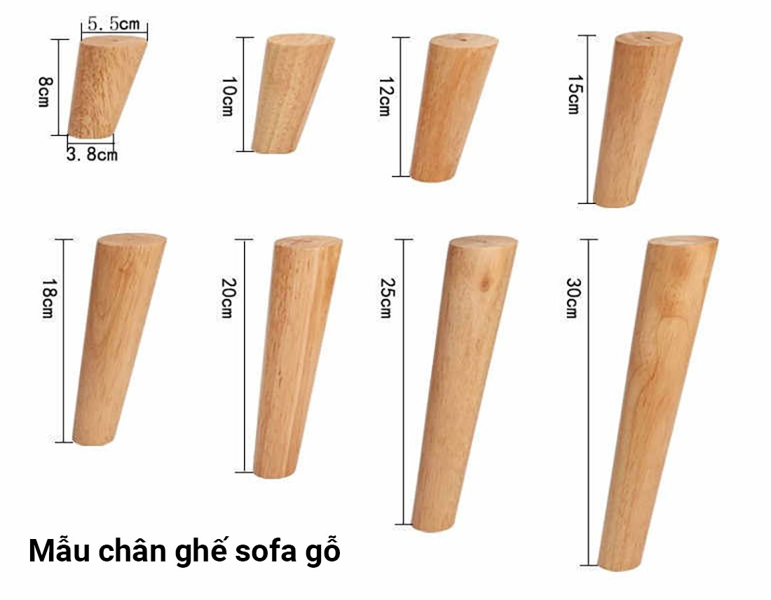 Chân ghế sofa gỗ