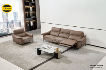 Sofa Băng Da Bò Thư Giãn Chỉnh Điện AT-R0520 Có Ghế Đơn Hiện Đại Nhập Khẩu