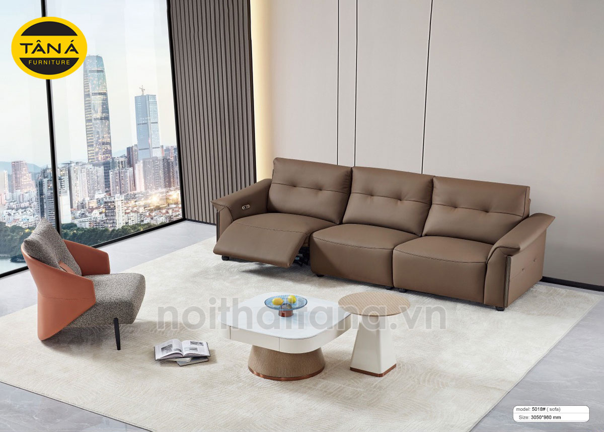 Sofa Băng Da Thư Giãn Chỉnh Điện Hiện Đại TA-5018 Nhập Khẩu