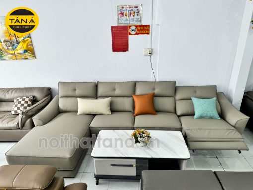 Sofa Da Góc L Thư Giãn Chỉnh Điện TA-8913A Phong Cách Hiện Đại Nhập Khẩu