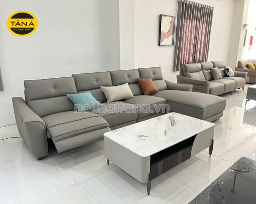 Sofa Da Góc L Thư Giãn Chỉnh Điện TA-8913A Phong Cách Hiện Đại Nhập Khẩu