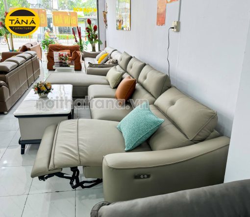 Sofa Da Góc L Thư Giãn Chỉnh Điện TA-8913A Phong Cách Hiện Đại Nhập Khẩu