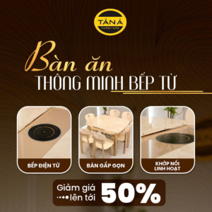 Bộ Bàn Ăn Mặt Đá 6 Ghế BA-APH7027 Gấp Gọn Có Bếp Từ