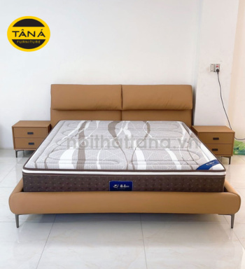Giường ngủ bọc da bò thật nhập khẩu đài loan TA-518