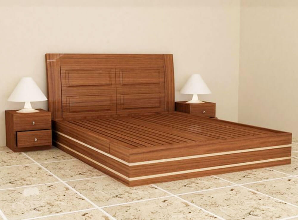Giường gỗ xoan đào