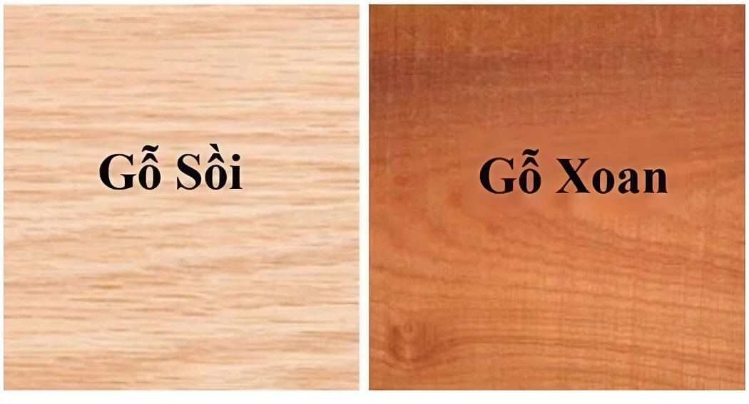 So sánh gỗ xoan đào và gỗ sồi